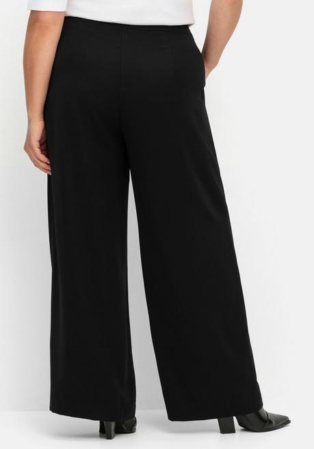 sheego Weite High-Waist-Hose im Curvy-Schnitt ELLA - schwarz sheego JETZT KAUFEN