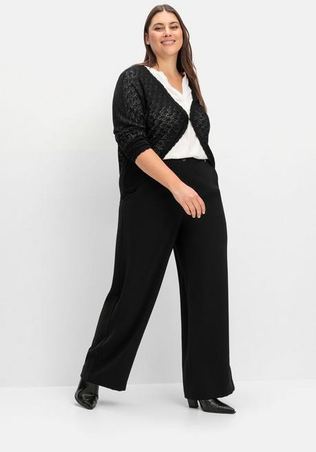 sheego Weite High-Waist-Hose im Curvy-Schnitt ELLA - schwarz sheego JETZT KAUFEN