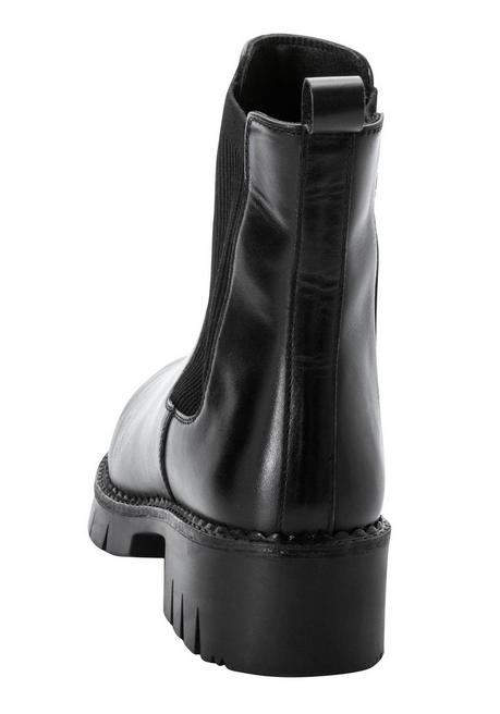 sheego Chelsea-Boots mit stark profilierter Sohle, aus Leder - schwarz sheego Neueste Stile