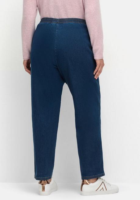 sheego Jeans in Karottenform, mit Stretchbund - dark blue Denim sheego Letzte 2 Tage