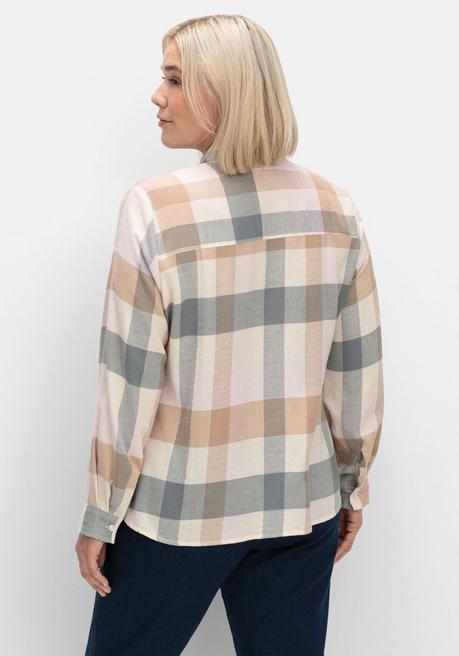 sheego Flanellbluse im Karomuster - rosé gemustert sheego Zeitbegrenzte Promotion