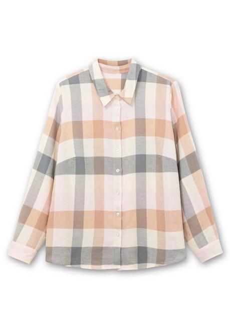 sheego Flanellbluse im Karomuster - rosé gemustert sheego Zeitbegrenzte Promotion