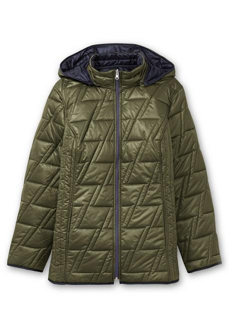 sheego Wendesteppjacke mit Kapuze und Stehkragen - khaki sheego Bis zu 50% Rabatt