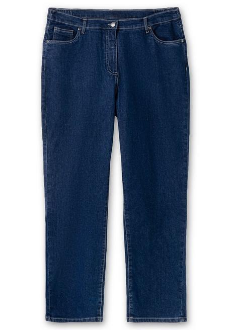 sheego Gerade Jeans mit seitlichem Stretchbund - dark blue Denim sheego Bis zu 65% Rabatt