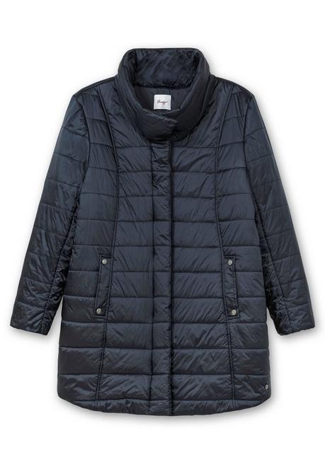sheego Wasserabweisende Steppjacke mit hohem Stehkragen - tiefblau sheego Bis zu 55% Rabatt