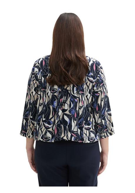 TOM TAILOR Plus Tunika mit Allovermuster und Stretch-Saumbund - marine gemustert sheego Discount Store für neue Produkte