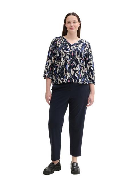 TOM TAILOR Plus Tunika mit Allovermuster und Stretch-Saumbund - marine gemustert sheego Discount Store für neue Produkte