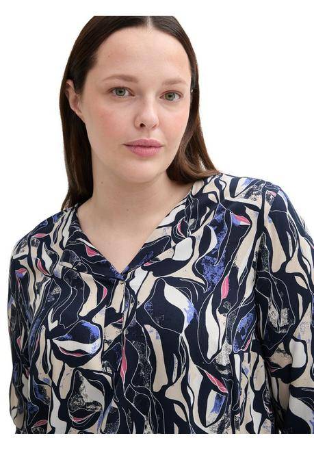 TOM TAILOR Plus Tunika mit Allovermuster und Stretch-Saumbund - marine gemustert sheego Discount Store für neue Produkte