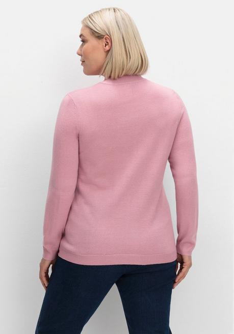sheego Extraweicher Pullover mit Stehkragen - rosé sheego Im Verkauf