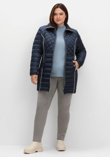 sheego Winterjacke im Steppmix, mit feinem Schimmer - marine sheego 50% Rabatt für begrenzte Zeit