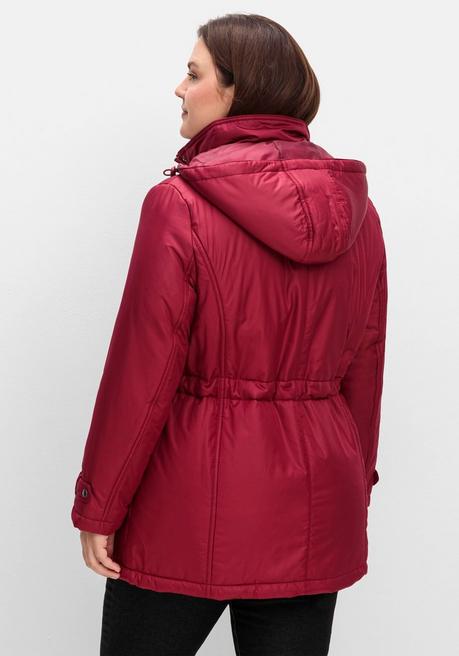sheego Steppjacke mit Tunnelzug in der Taille - weinrot sheego Rabatte dieses Monats