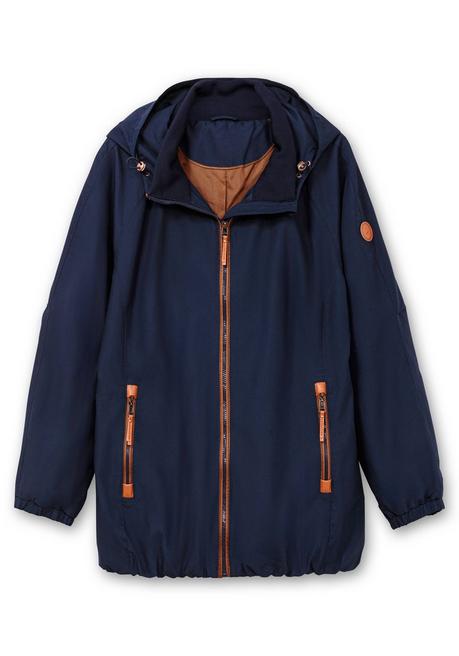 sheego Kapuzenjacke aus Microfaser, mit Kontrastdetails - marine sheego Outlet