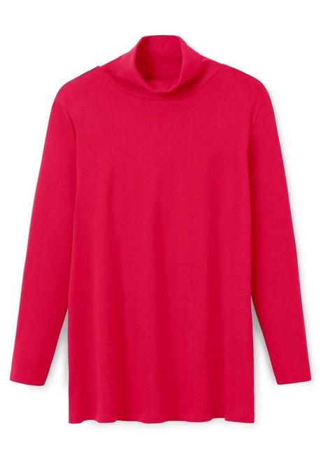 sheego Langarmshirt mit Rollkragen, in A-Linie - magenta sheego Angebote
