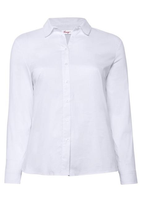 sheego Bluse in leicht tailliertem Schnitt, mit Stretchanteil - weiß sheego Sonderangebot