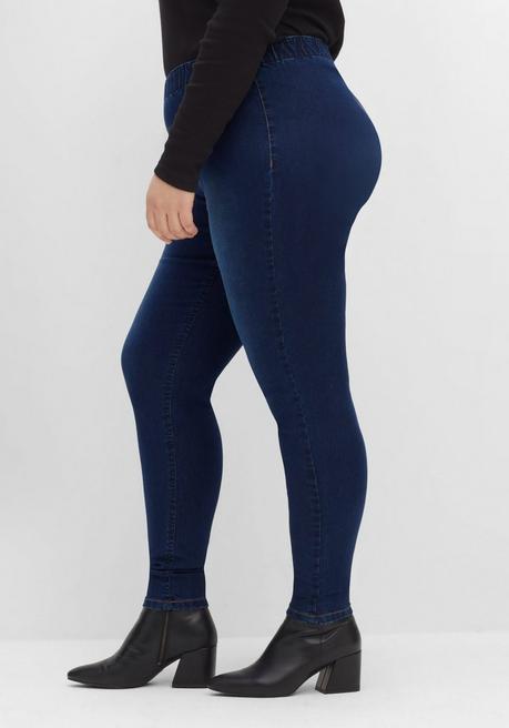 sheego Jeggings in individueller Waschung - dark blue Denim sheego Rabatt