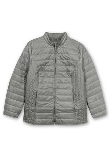 sheego Leicht wattierte Steppjacke mit Stehkragen - hellgrau sheego Versandkostenfrei