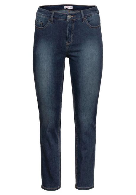 sheego Skinny Power-Stretch-Jeans in 5-Pocket-Form - dark blue Denim sheego Flash Sale