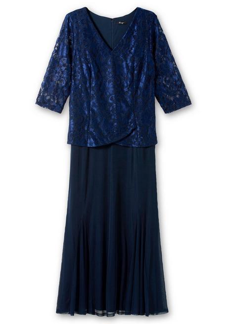 sheego Abendkleid mit floraler Spitze - marine sheego Exklusivangebot