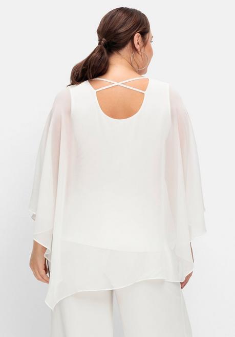 sheego Tunika in 2-in-1-Optik - offwhite sheego Heißer Verkauf