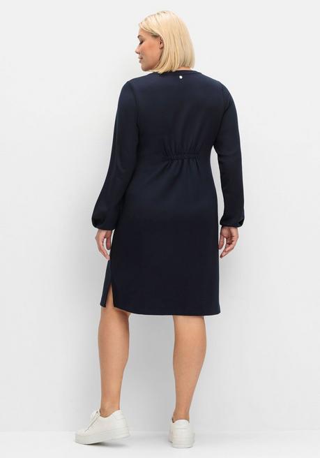 sheego Shirtkleid in schwerer Qualität, mit Raffung hinten - tiefblau sheego Online Outlet