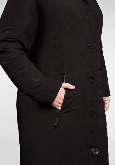 sheego Outdoormantel mit gesteppter Innenseite - schwarz sheego Bestseller