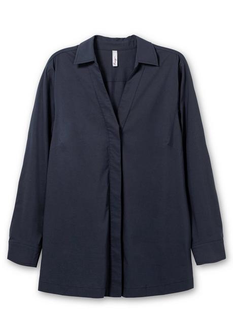 sheego Hemdbluse mit verdeckter Knopfleiste - nachtblau sheego Räumungsverkauf
