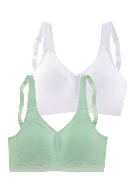PETITE FLEUR Soft-BH - mint+weiß sheego Black Friday Preise