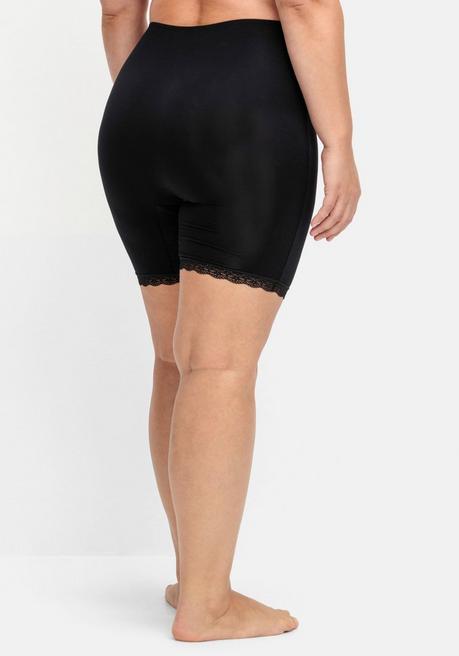 sheego Shaping-Formpants mit hoher Taille und Spitzensaum - schwarz sheego Auslauf