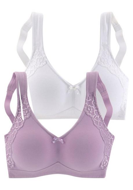 PETITE FLEUR Soft-BH - lila+weiß sheego Osterangebot