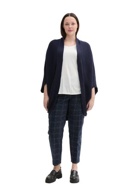 TOM TAILOR Plus Verschlussloses Strickcape in Zipfelform - marine sheego Bestseller
