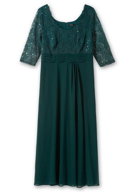 sheego Abendkleid mit floraler Spitze - tiefgrün sheego Tägliche Deals