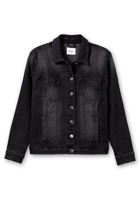 sheego Jeansjacke in leicht taillierter und verkürzter Form - black used Denim sheego Begrenzte Freigabe