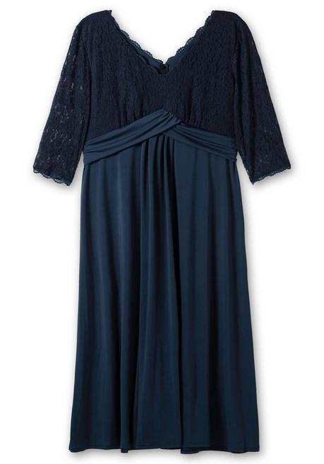 sheego Abendkleid mit Oberteil aus floraler Spitze - nachtblau sheego JETZT KAUFEN