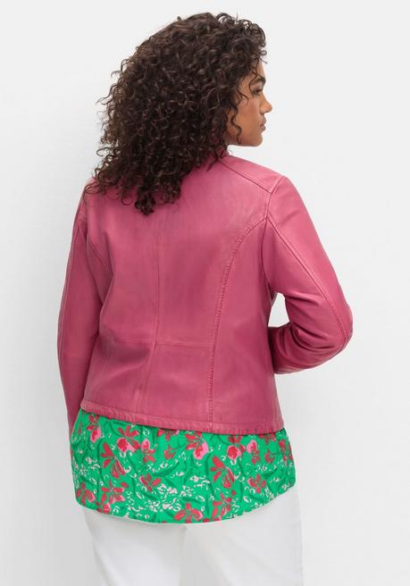 sheego Lederjacke aus Lammnappa, mit Stehkragen - orchidee sheego Neueste Stile