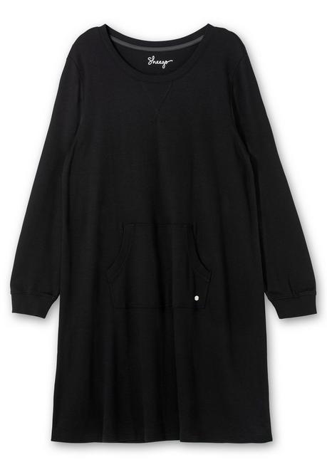 sheego Jerseykleid mit Kängurutasche, in leichter A-Linie - schwarz sheego Letzter Tag