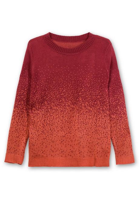 sheego Pullover im Jacquardstrick, mit Farbverlauf - rot gemustert sheego Bis zu 65% Rabatt