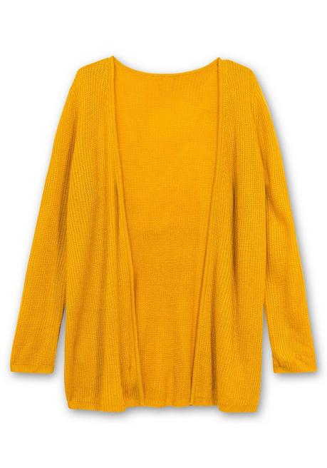 sheego Longstrickjacke in verschlussloser Form, in Rippstrick - ocker sheego Hotsell