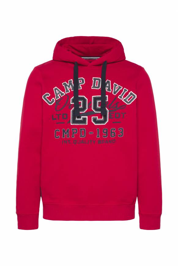 Soccx Hoodie mit Artwork im Retro-Style royal red Tiefpreis