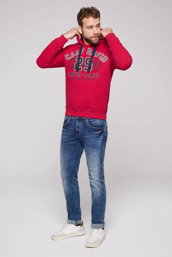 Soccx Hoodie mit Artwork im Retro-Style royal red Tiefpreis