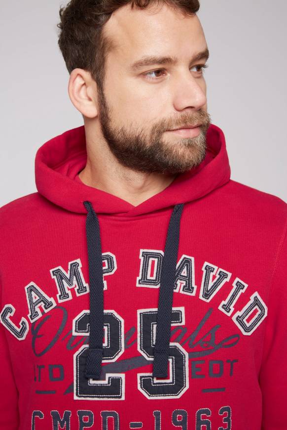 Soccx Hoodie mit Artwork im Retro-Style royal red Tiefpreis