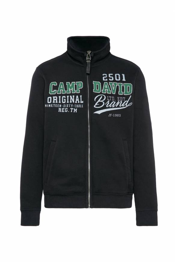 Soccx Sweatjacke mit Artwork im Retro-Style black Wochenangebot