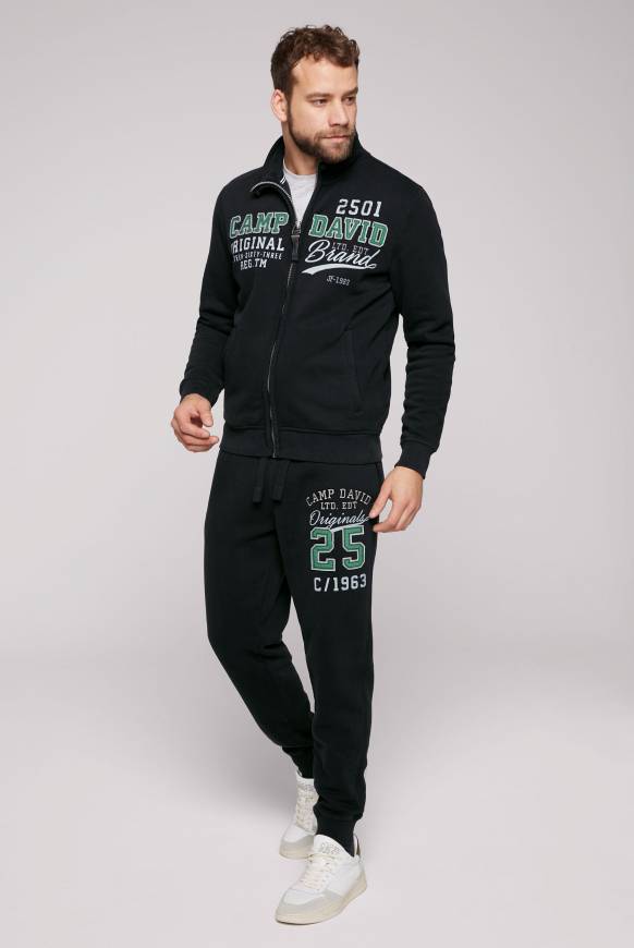 Soccx Sweatjacke mit Artwork im Retro-Style black Wochenangebot