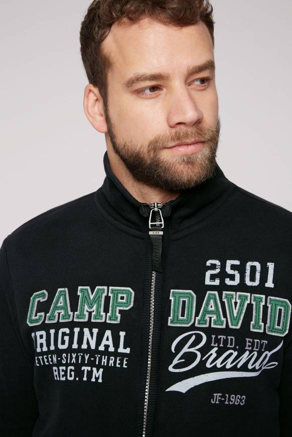 Soccx Sweatjacke mit Artwork im Retro-Style black Wochenangebot