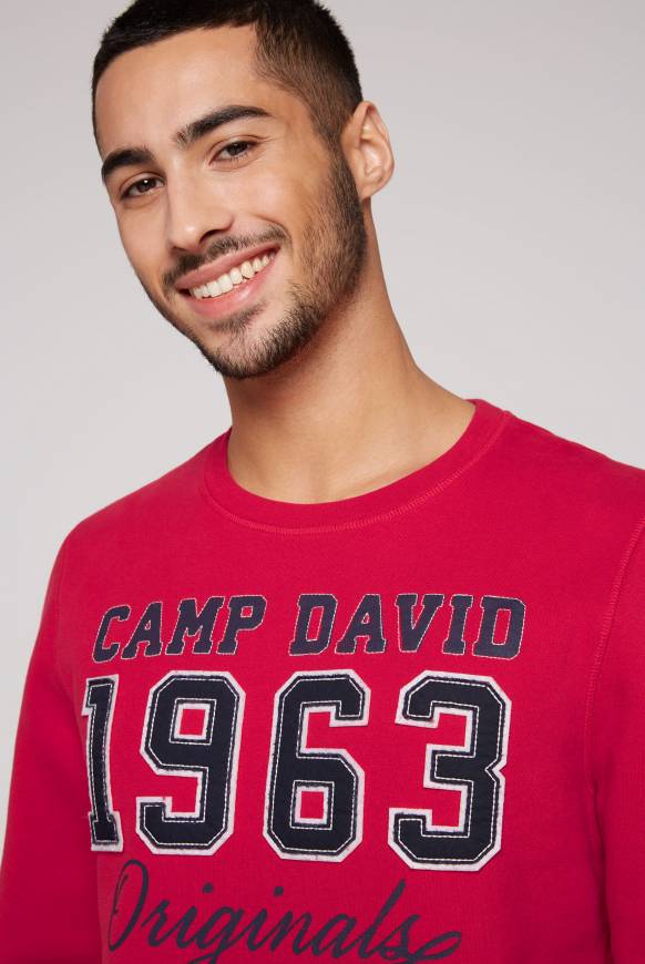 Soccx Sweatshirt mit Artwork im Retro-Style royal red Begrenzte Freigabe