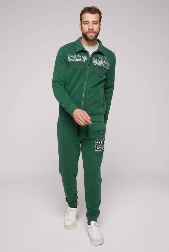 Soccx Sweatjacke mit Artwork im Retro-Style raw green Neueste Stile