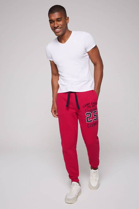 Soccx Jogginghose mit Retro-Artwork royal red Bis zu 50% Rabatt
