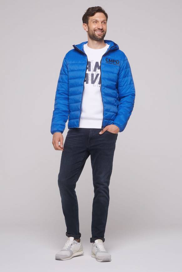 Soccx Leichte Steppjacke mit Kapuze flight blue Sonderangebot der Fabrik