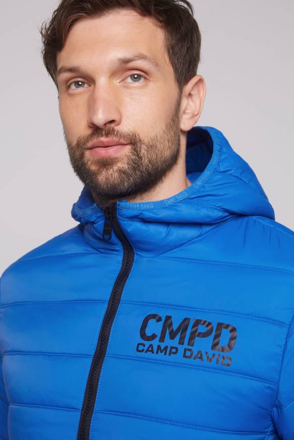 Soccx Leichte Steppjacke mit Kapuze flight blue Sonderangebot der Fabrik