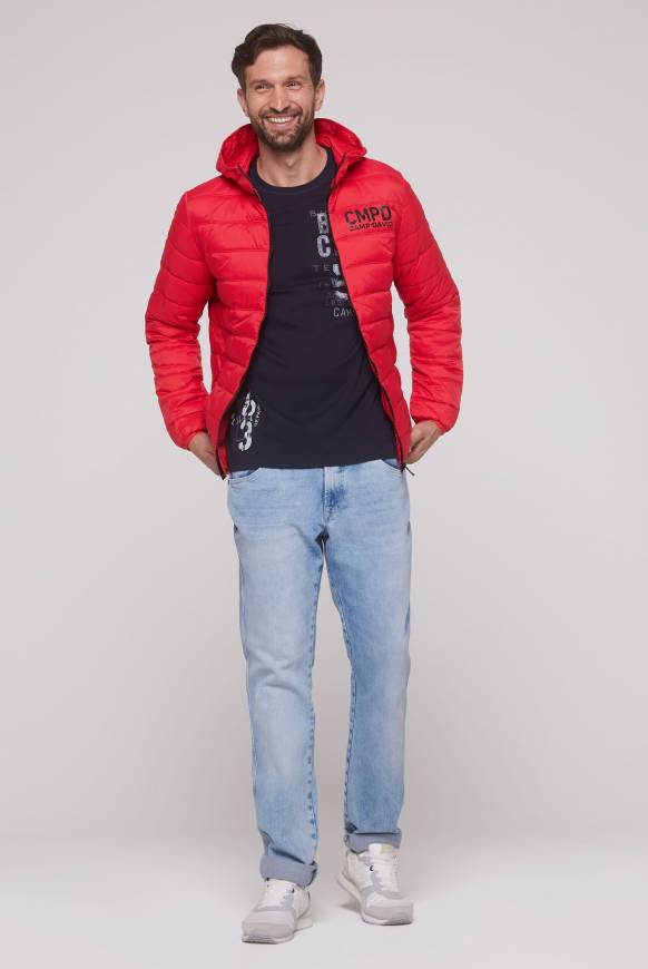 Soccx Leichte Steppjacke mit Kapuze royal red Discount Store für neue Produkte