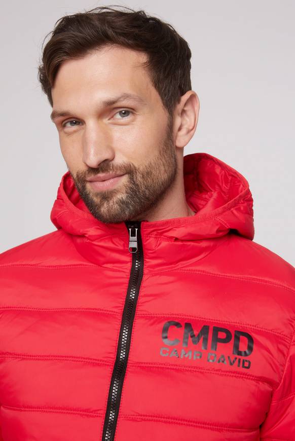 Soccx Leichte Steppjacke mit Kapuze royal red Discount Store für neue Produkte